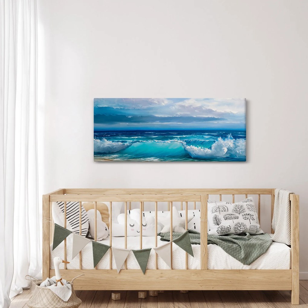 Kép - tengeri hullámok (120x50 cm)