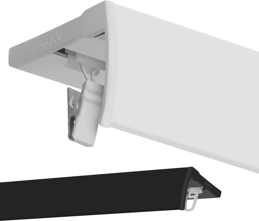 Függönykarnis Szimpla 400CM Sín Fekete Fehér Béka Biztosítótű