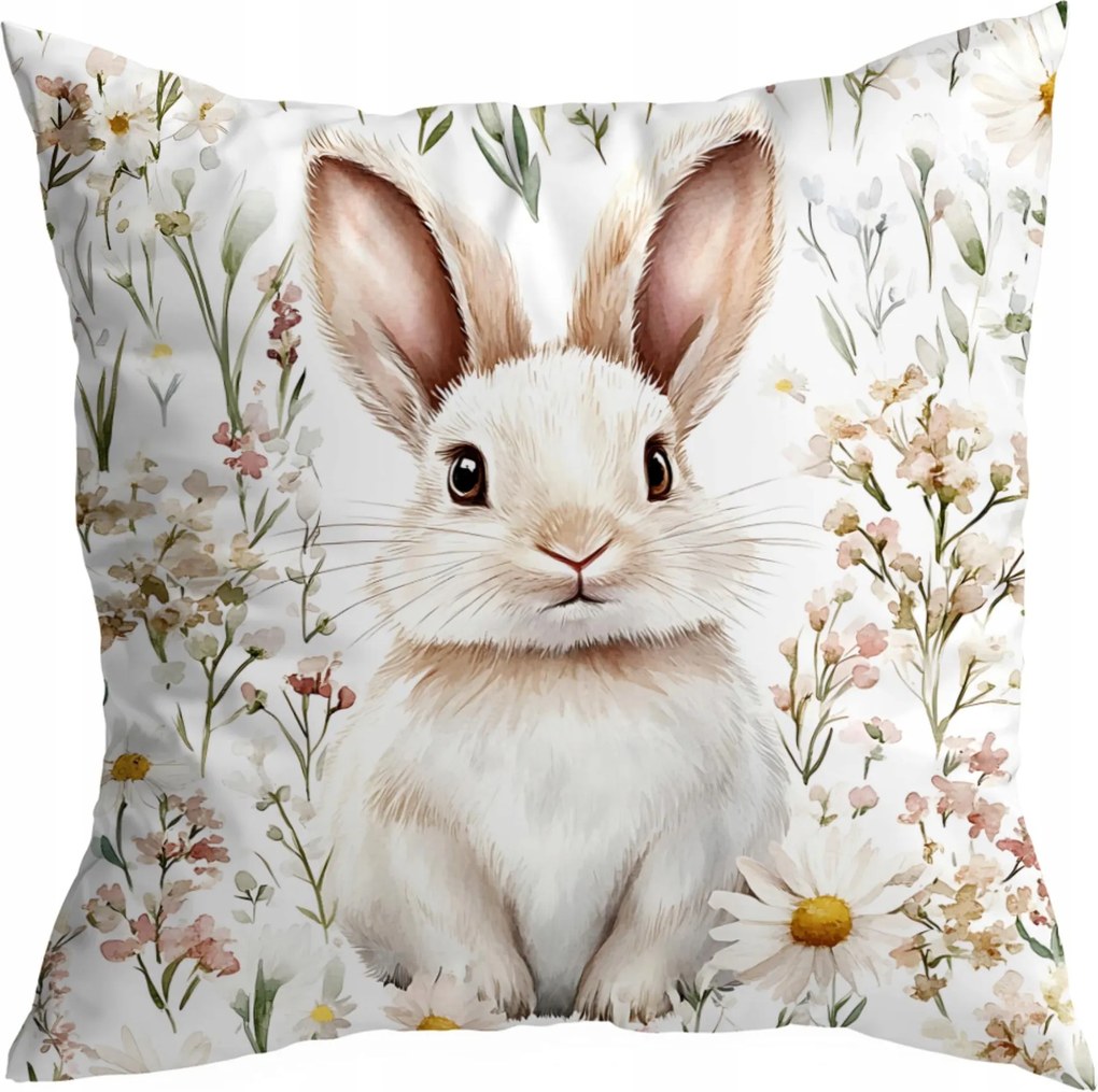 Húsvéti Díszpárnahuzat 50X50 CM Karácsonyi Nyuszi Mintás 398