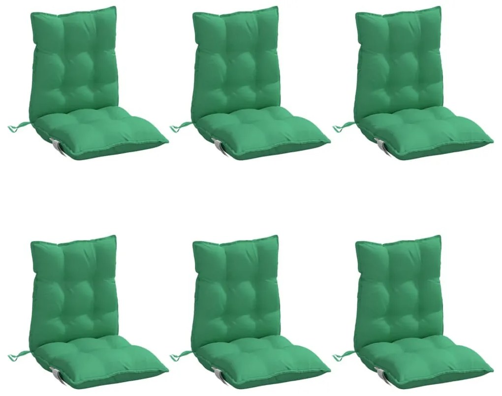 6 db zöld oxford szövet háttámlás székpárna