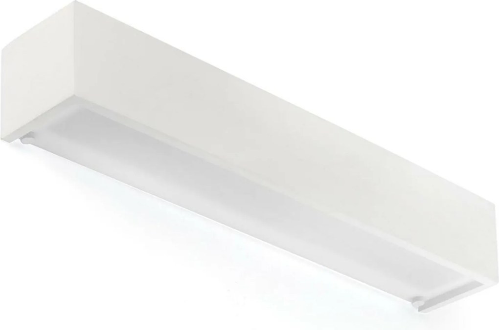 Faro Milo 500 fali lámpa, fehér, 2xE14, gipsz, opál diffúzor, 50cm