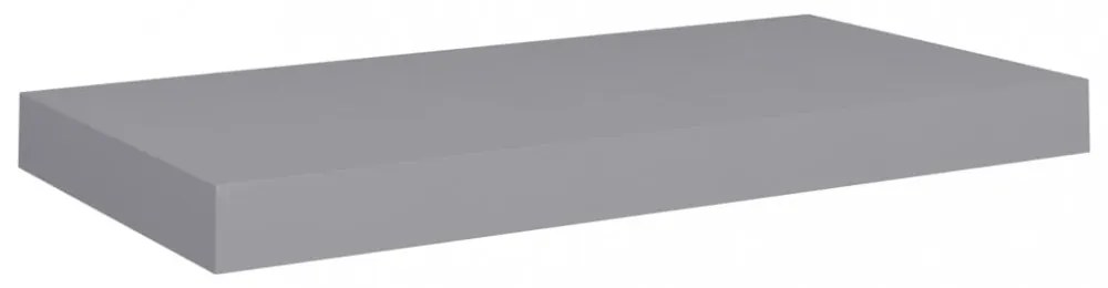4 db szürke MDF lebegő fali polc 50 x 23 x 3,8 cm