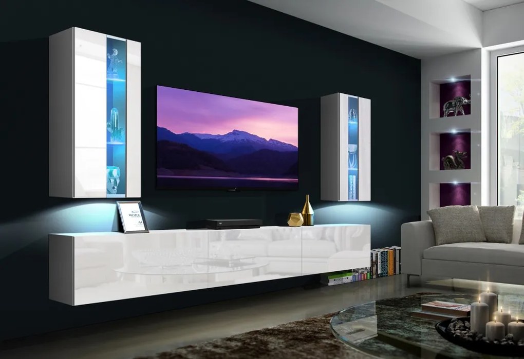 PRINCE CONCEPT 20A MAGASFÉNYŰ FEHÉR NAPPALI BÚTOR (249CM)