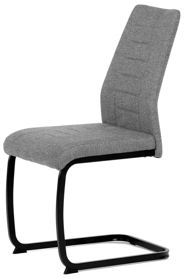 Scaun cu țesătura gri cu baza de sanie. DCL-438