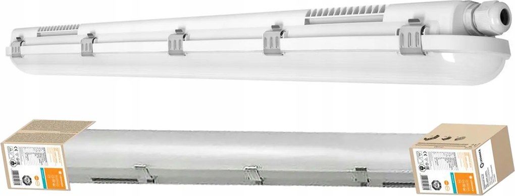 Lámpa Hermetikus Led lámpatest Porálló 20W 2400lm 4000K IP65 IK08 Szürke