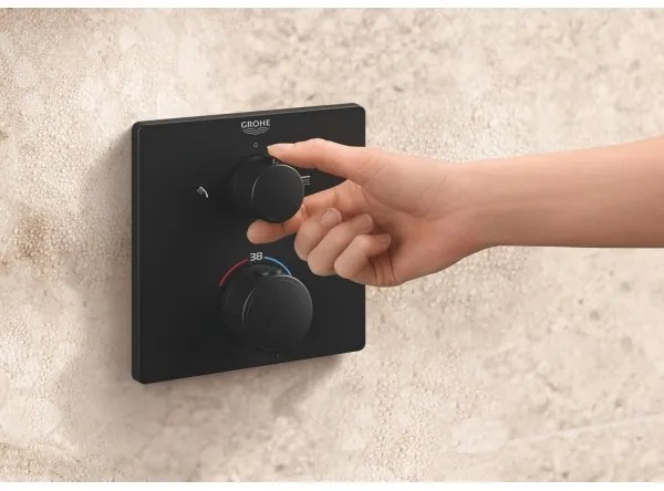 GROHE 348822430 - PRECISION 250 × 250 mm fekete zuhanyszett