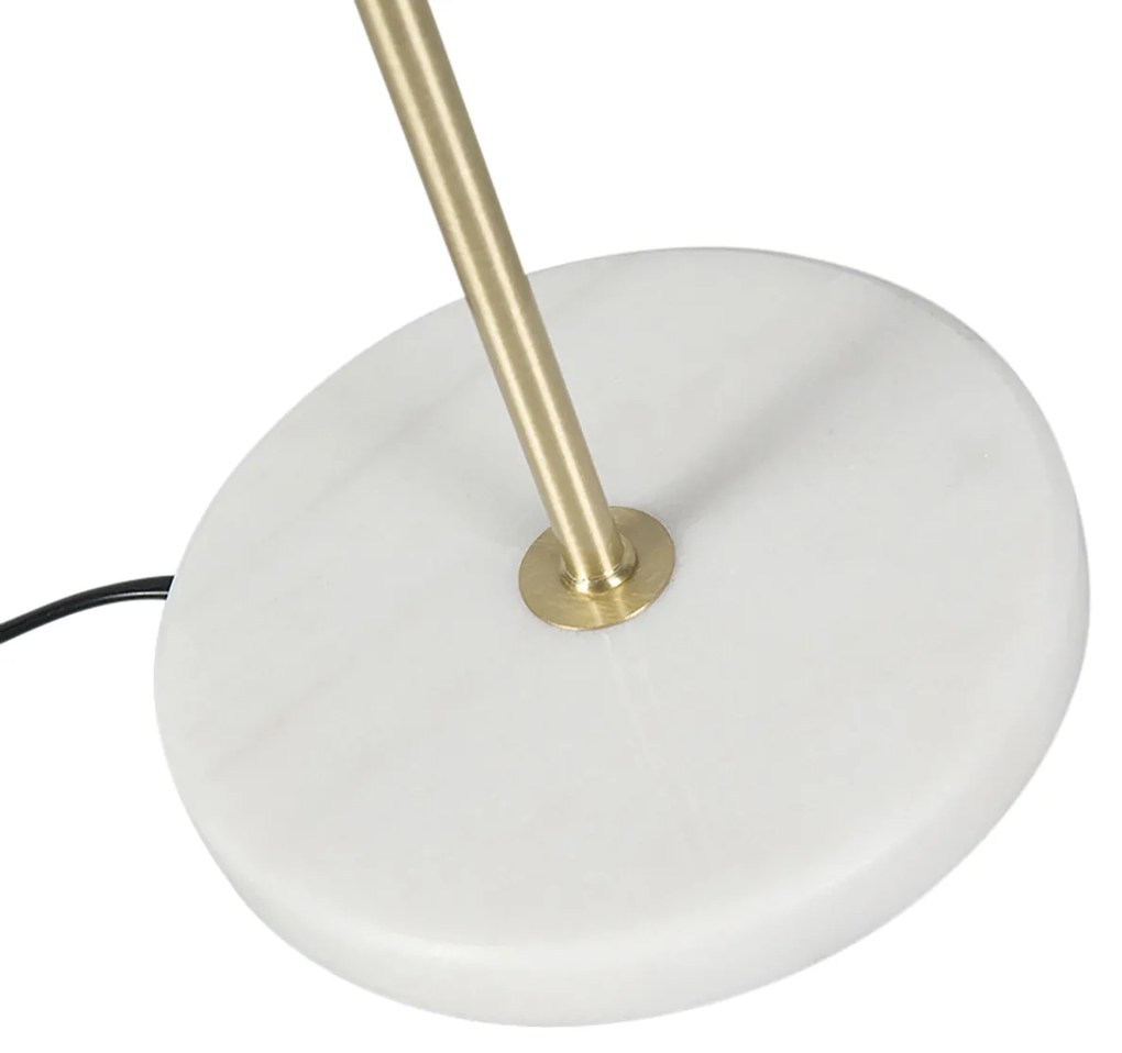 Kaso asztali lámpa sárgaréz lámpatesttel, bársony lámpabúrával, levélmintával és arany belsővel