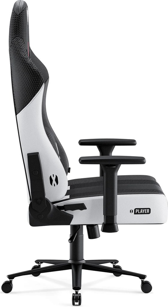 Gamer szék szövet fehér-fekete King Size: Diablo X-Player 2.0