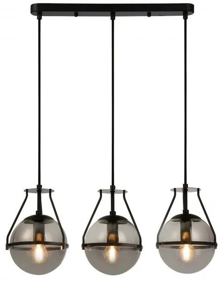 Lámpa Mennyezeti lámpatest DROP 3 , 7134, AC220-240V, 50/60Hz, 3*E14, max.25W, átmérő  68 cm, fekete