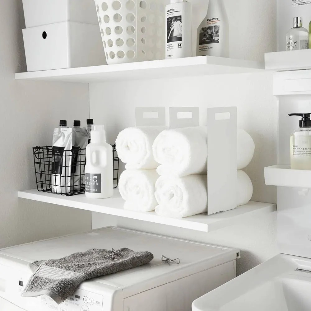 Fehér fém törölközőtartó állvány szett 2 db-os Tower – YAMAZAKI