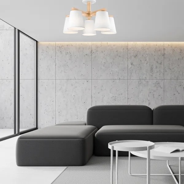 Fali lámpa ELLIE 5xE27/60W/230V fehér/cseresznye