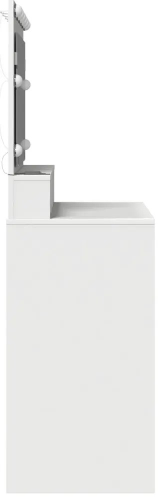Fehér Sminktükör LED Világítással - 100x41x135 cm