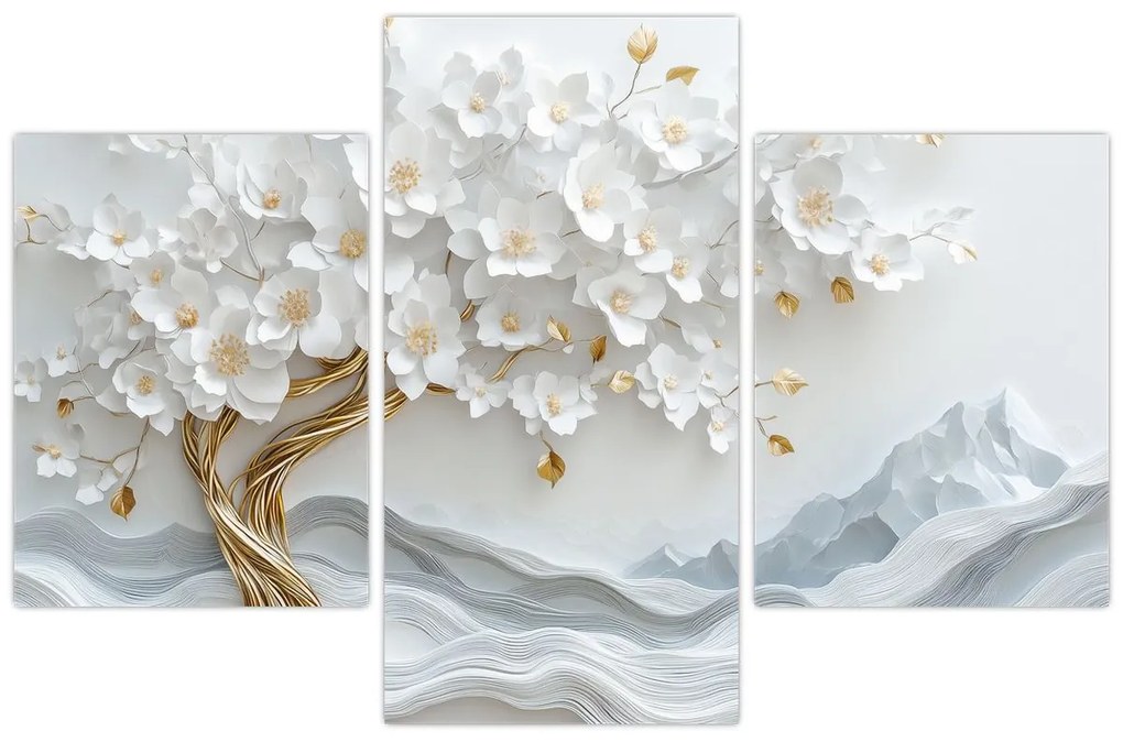 Kép – 3D elegáns életfa (90x60 cm)