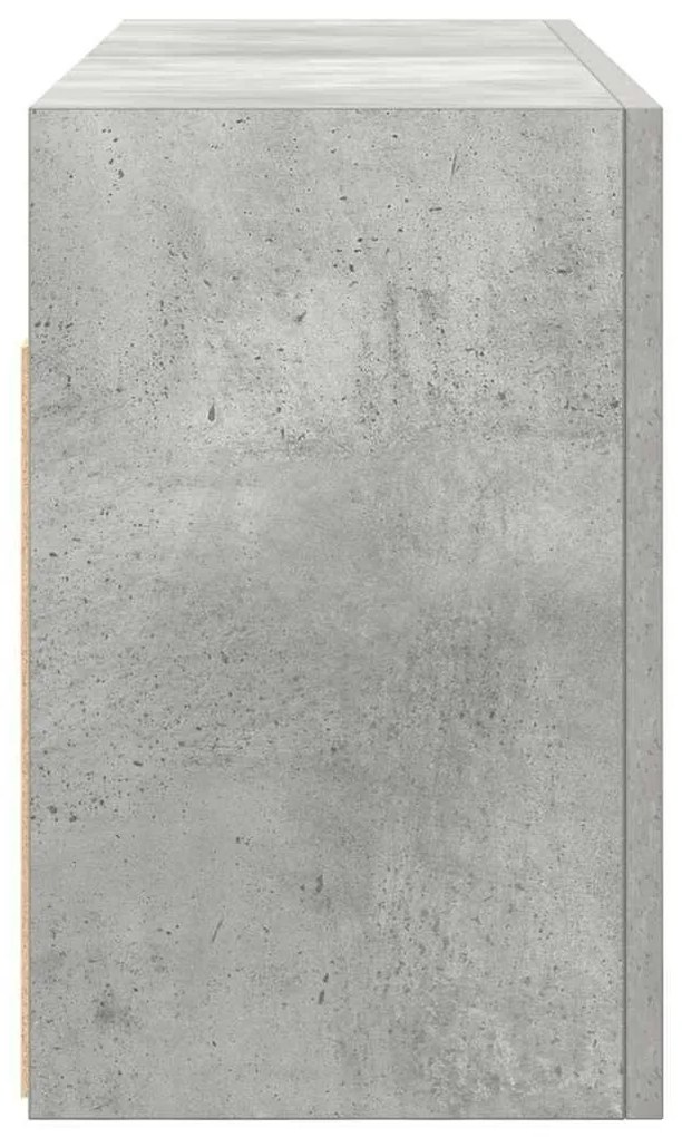 betonszürke szerelt fa fali fürdőszobaszekrény 80 x 25 x 40 cm