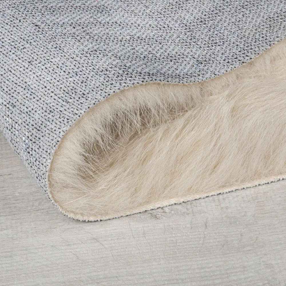 Bézs szintetikus szőrme szőnyeg 180x290 cm Alpine Faux Fur – Flair Rugs