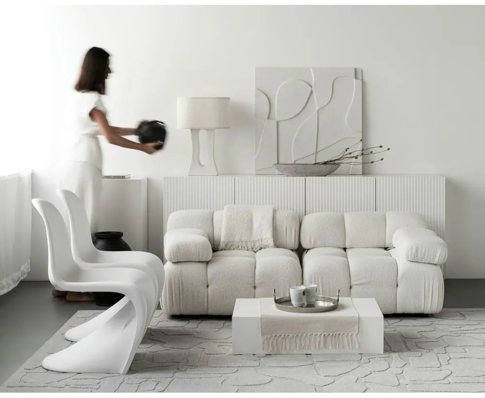 Világosszürke gyapjú szőnyeg 200x300 cm Morphic Dunes – Agnella