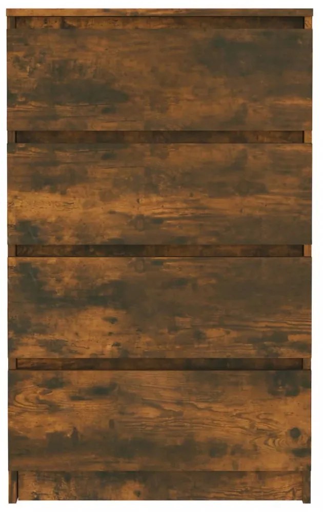 füstös tölgy színű szerelt fa tálalószekrény 60 x 35 x 98,5 cm