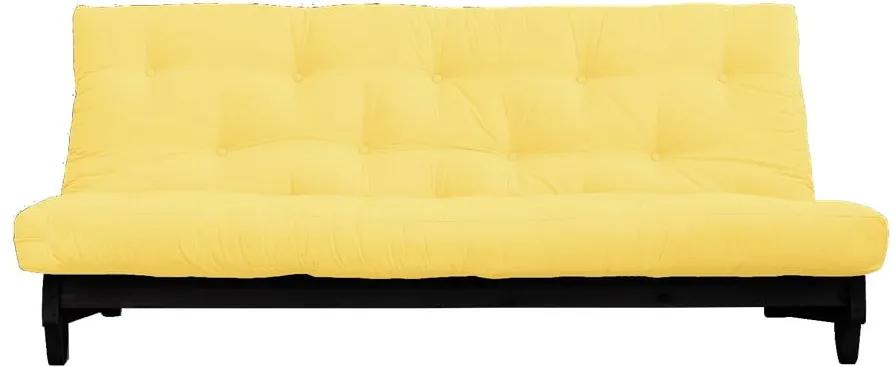 Fresh Black/Yellow halványsárga kinyitható kanapé - Karup Design