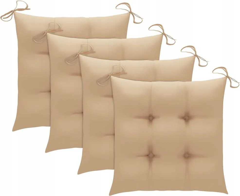 Székpárna, 4 db, bézs, 50x50x7 cm, szövet