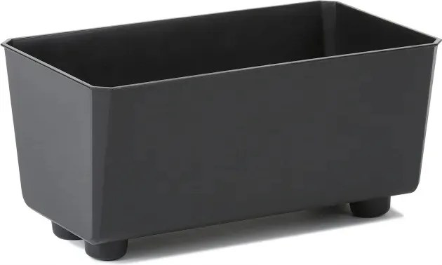 Virágtartó műanyag fekete Lamela 37,4 cm x 17 x 13,7 cm