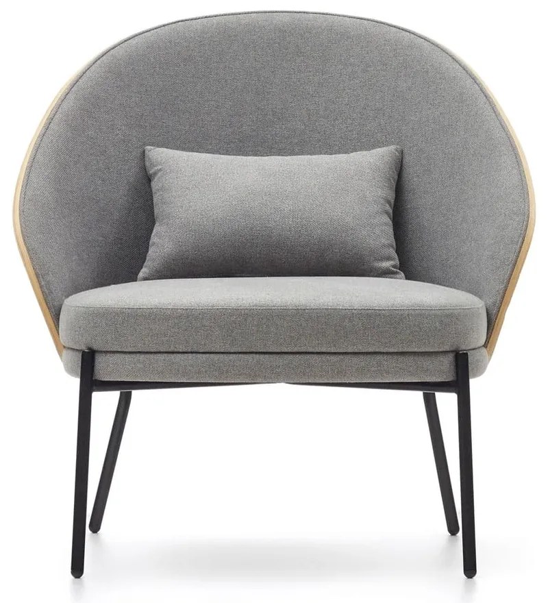 Szürke-natúr színű fotel Eamy – Kave Home