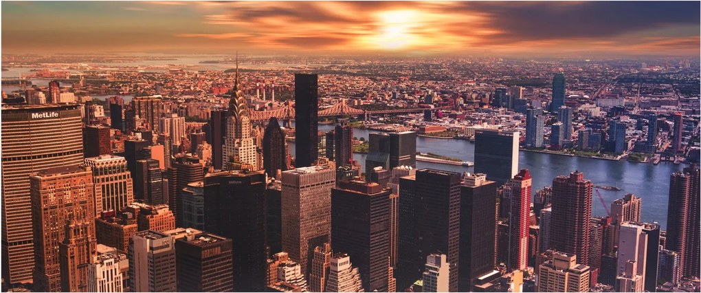 Kép - kilátás a metropoliszra (120x50 cm)