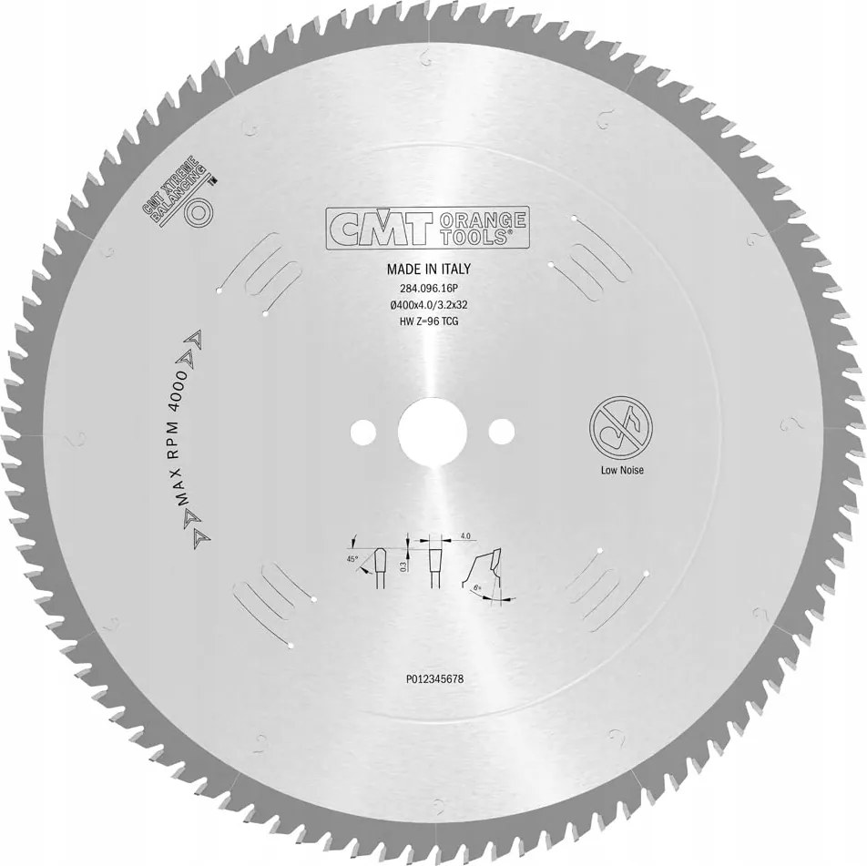 Cmt Alumínium sárgaréz Pvc fűrész 400x32x96Z
