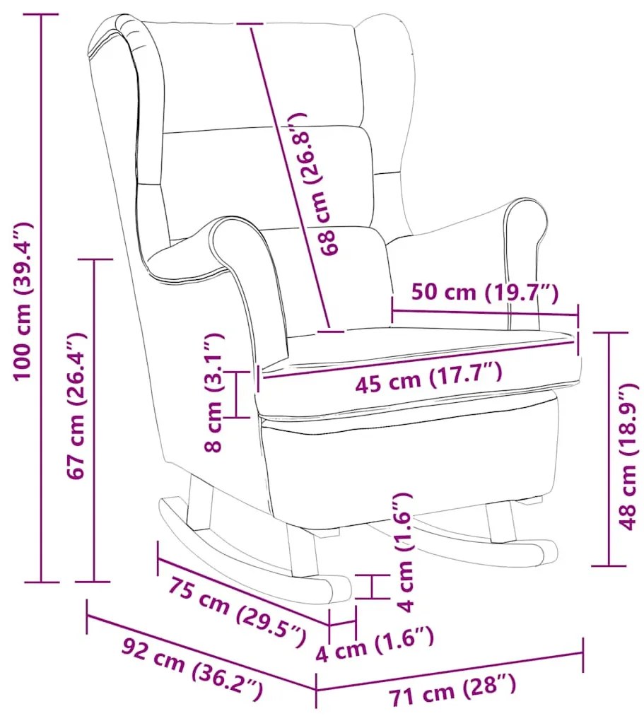 hintaszék, világoszöld bársony és tömörfa háttámlával