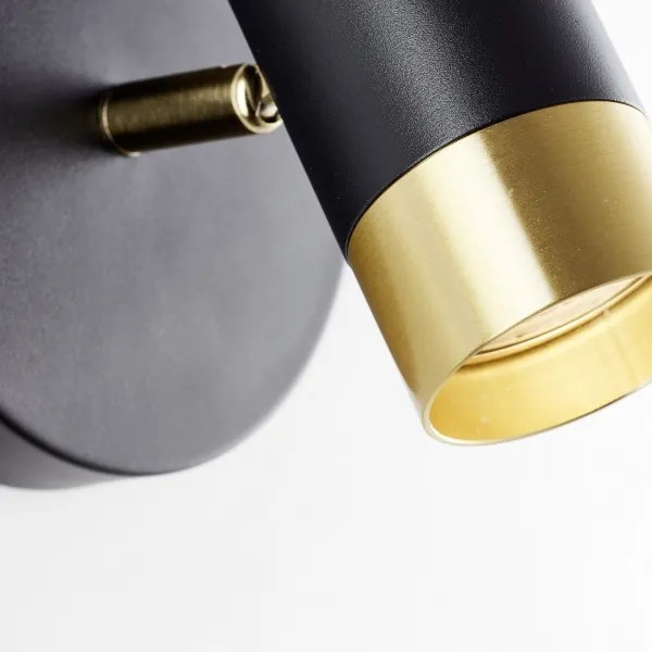 Brilliant - LED fali spotlámpa VIGOLO 1xGU10/5W/230V fekete/arany