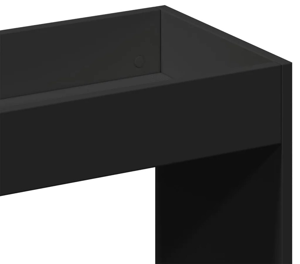 fekete szerelt fa magasszekrény 63 x 33 x 140 cm
