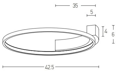Zambelis 2075 - LED fali lámpa LED/25W/230V átm. 42,5 cm fehér