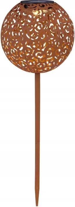 LED-es napelemes kerti lámpa 0.06W napelemes gömb 54cm Globo rozsdabarna