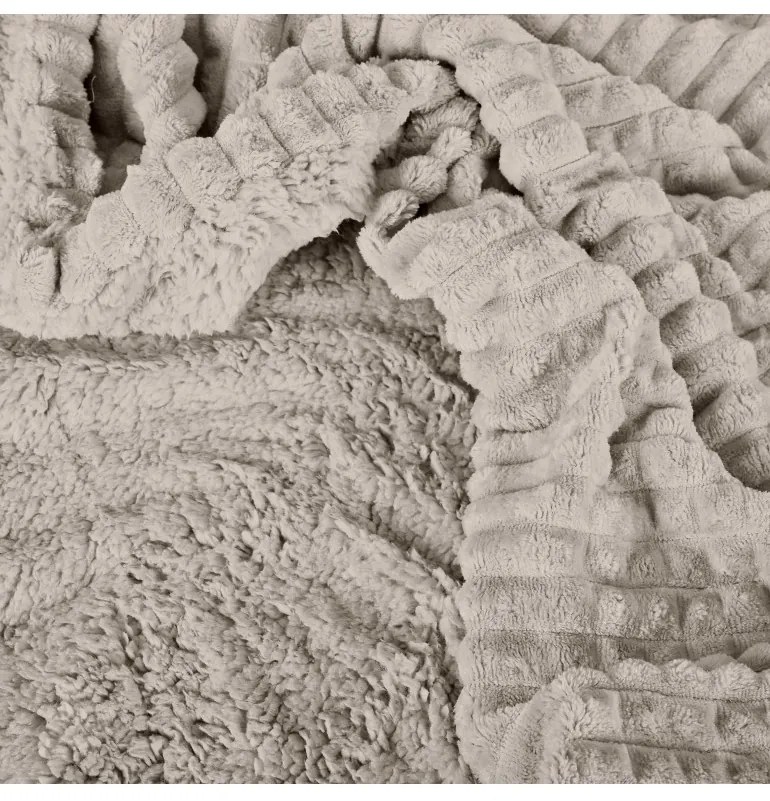 EMI kétoldalú homokszínű pléd 130x160cm