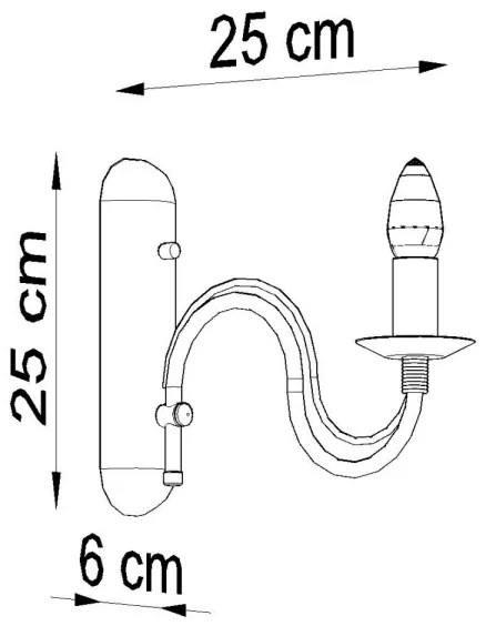 Fali lámpa MINERWA 1xE14/40W/230V fehér