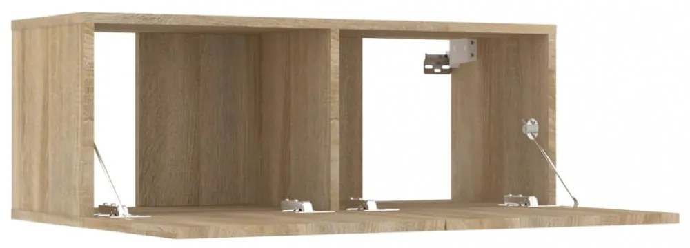 2 db sonoma tölgy szerelt fa TV-szekrény 80x30x30 cm