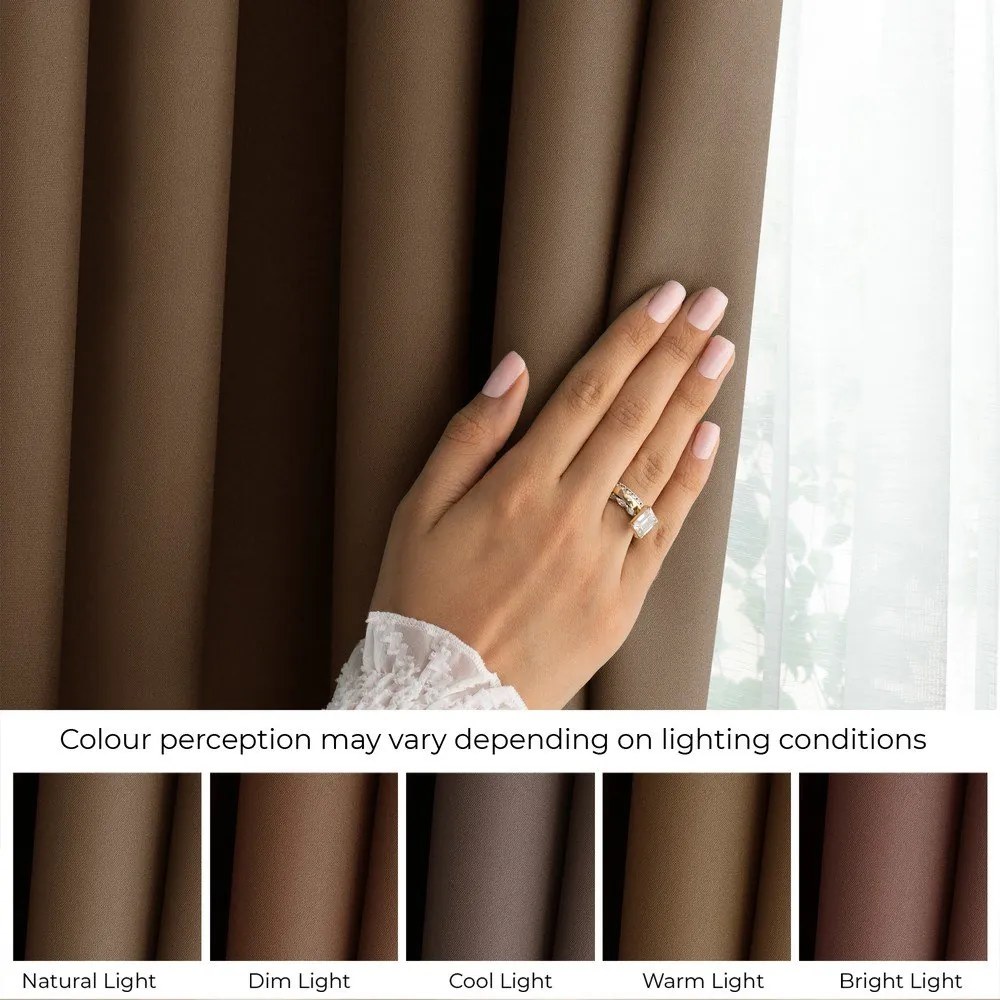 Barna dimout (részleges sötétítő) függöny 140x270 cm Carli – Restilo