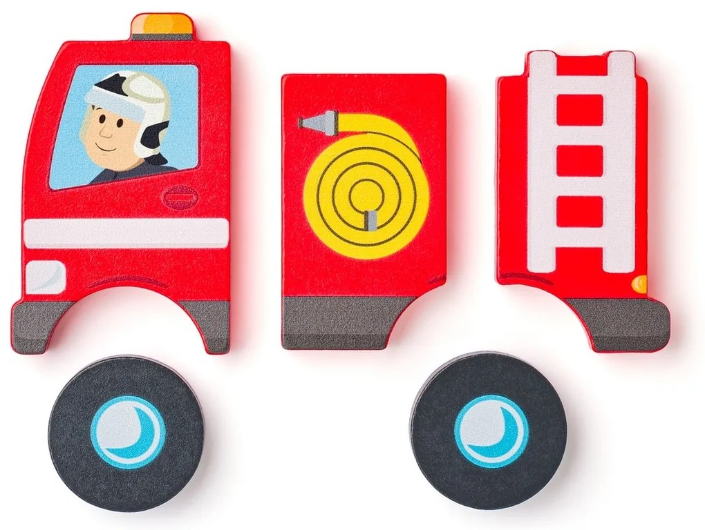 Woody Puzzle tűzoltó baba