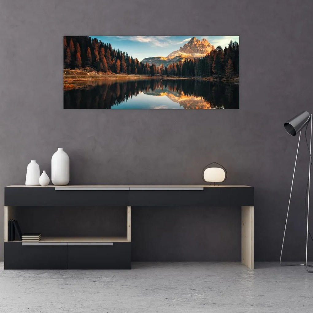 Kép - alpesi, olaszország, dolomitok, Antorno (120x50 cm)