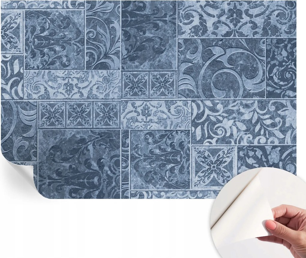 Öntapadós tapéta Divatos 3D fali ragasztóval Növényi díszek 104x70 cm