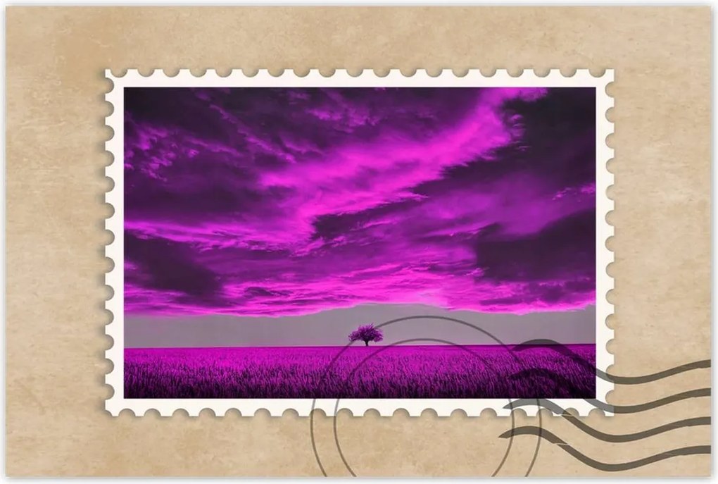 Poszterek 90x60 Lila tájkép