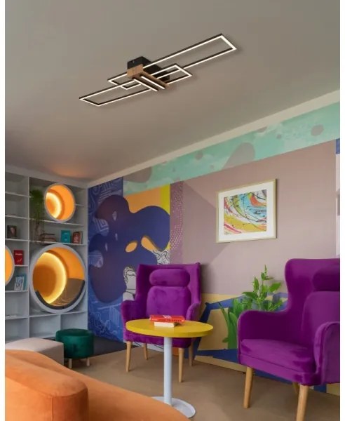 Globo 67208-40N - LED Mennyezeti lámpa DAKARI LED/40W/230V 3000K 25x100 cm fekete