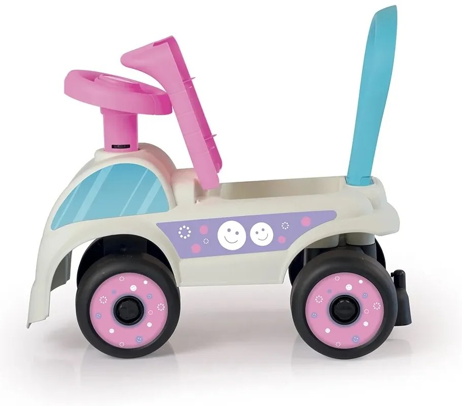 Down Scooter autó, fehér és rózsaszín