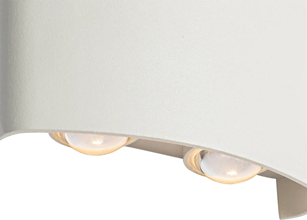 Kültéri fali lámpa fehér LED-del 4-lámpás IP54 - Silly