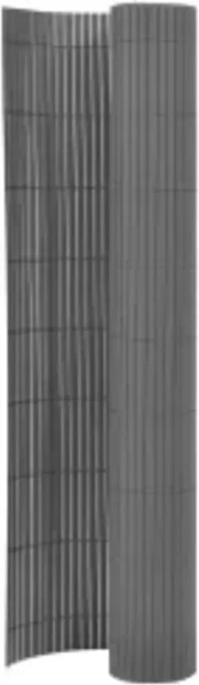 vidaXL szürke kétoldalas kerti kerítés 90 x 400 cm