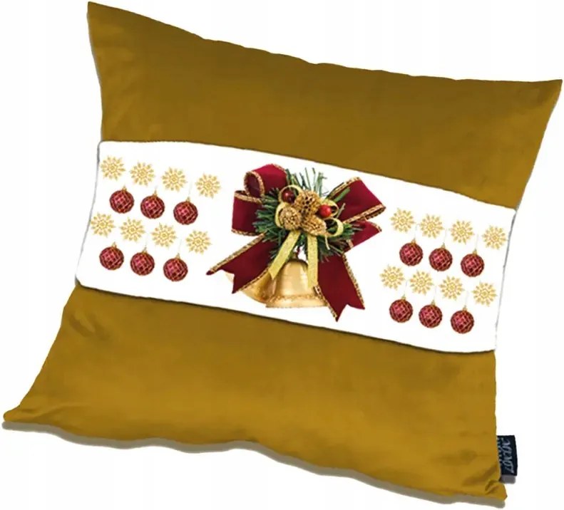 Díszpárna 45x45 Arany Puha Velúr Karácsonyi/Egész éves