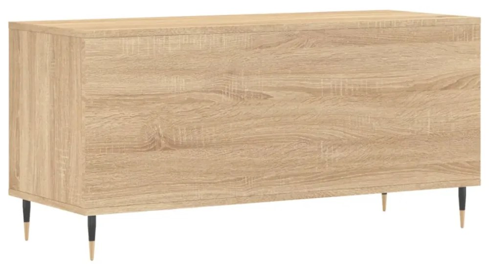 sonoma tölgy színű szerelt fa hanglemezszekrény 100x38x48 cm
