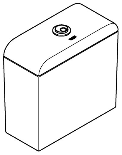 GROHE 39332000 - Öblítőtartály EURO CERAMIC 385 × 170 × 370 mm kerámia/fehér