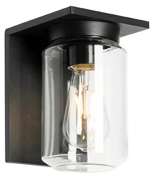 Modern fali lámpa fekete IP54 - Marshall