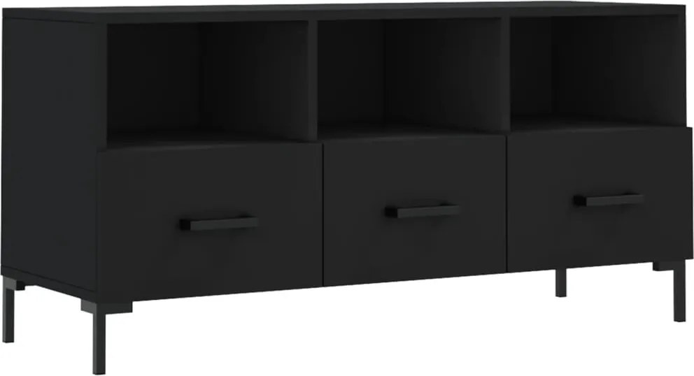 vidaXL fekete szerelt fa TV-szekrény 102 x 36 x 50 cm