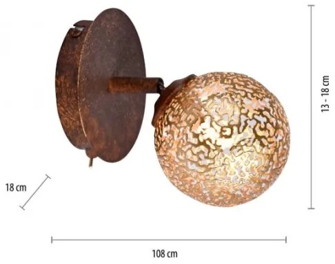 Paul Neuhaus 9031-48 - Fali spotlámpa GRETA 1xG9/40W/230V